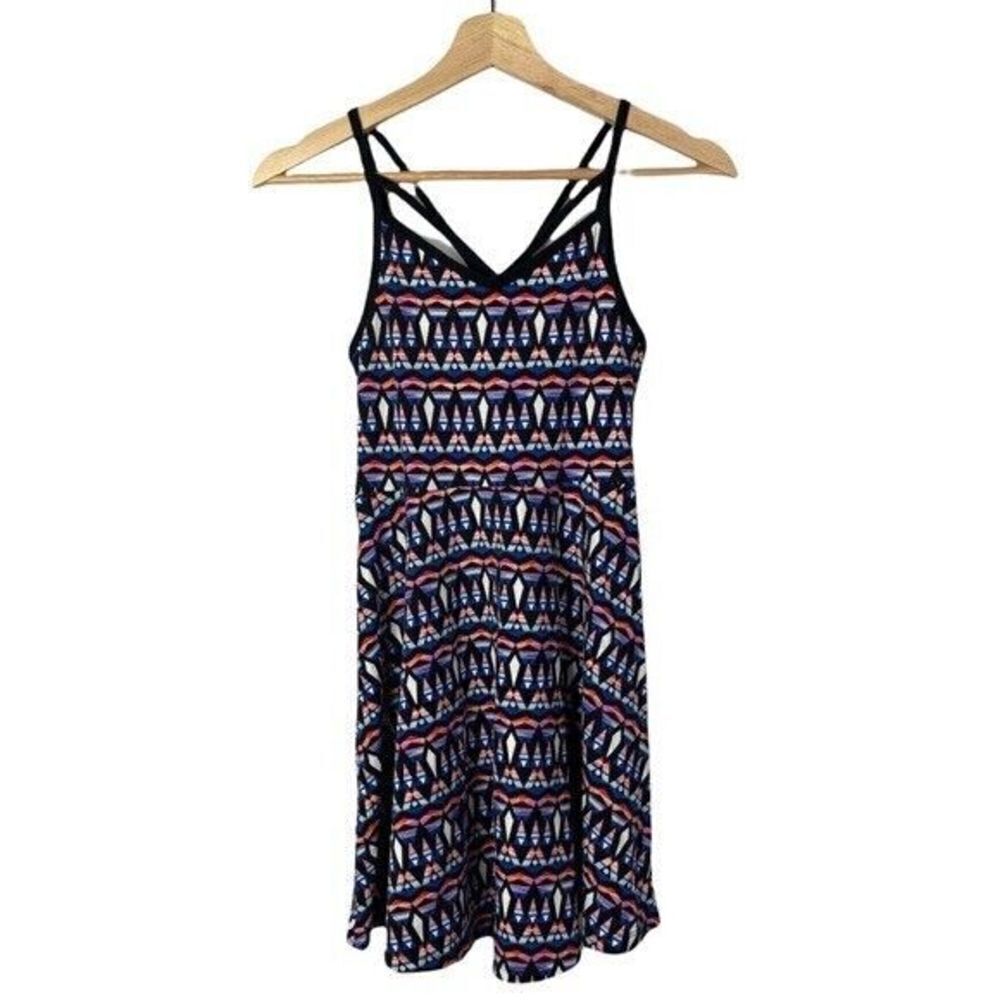 PINK Victoria's Secret Colorful Geometric Printed Skater Fit & Flare Dress XS